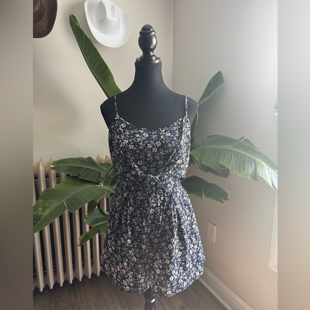 Floral Navy Blue Dress